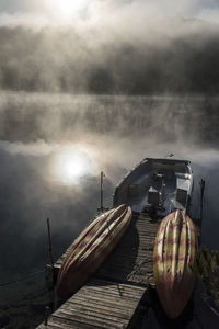 Cloudy sky over river