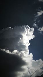 Low angle view of cloudy sky