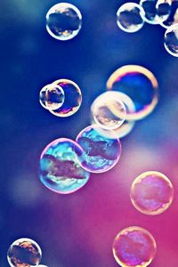 Close-up of bubbles in water