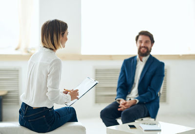 Businesswoman working at office