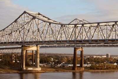 Bridge over river against sky