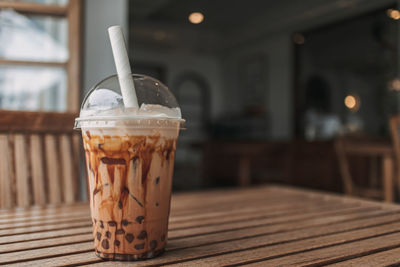 Close-up of drink on table