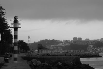 City against clear sky