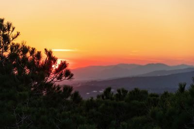 Sunset at canet cross, canet de mar, barcelona, spain