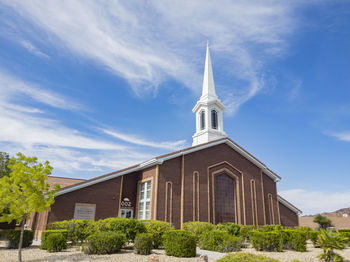 Low angle view of building against sky