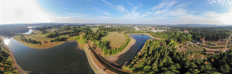 Panoramic view of landscape against sky