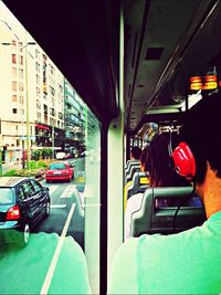 Interior of bus