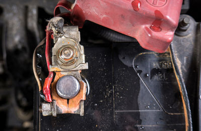 Close-up of machine part