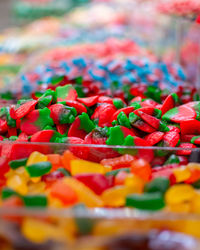 Full frame shot of candy's for sale in market