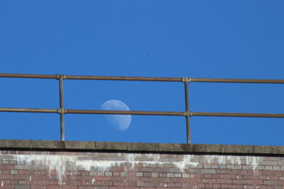 Low angle view of clear blue sky