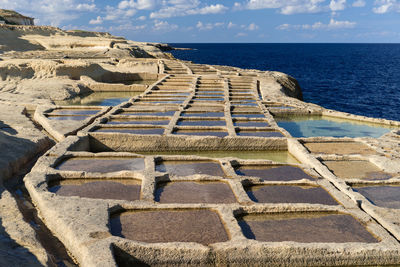 Salt pans in gozo, malta