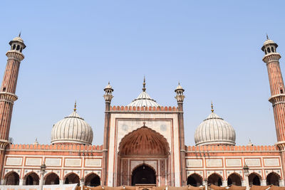 Architectural detail of jama masjid mosque, old delhi, india, the spectacular architecture