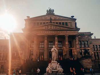 Group of people in front of building