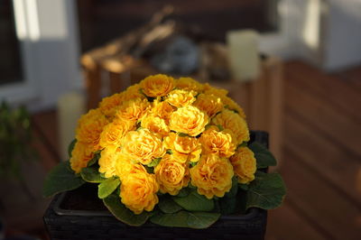 Close-up of yellow flower bouquet