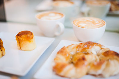 Close-up of food on table