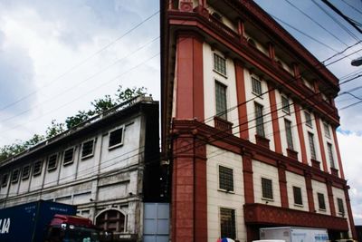 Low angle view of building against sky