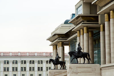 Statue of a building against clear sky