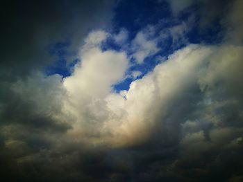 Low angle view of storm clouds in sky