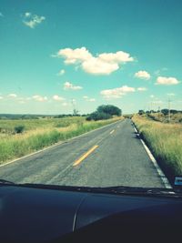 Road passing through landscape