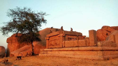 View of historical building against clear sky