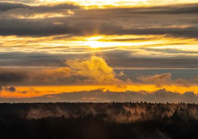 Scenic view of cloudscape during sunset