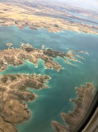 High angle view of sea