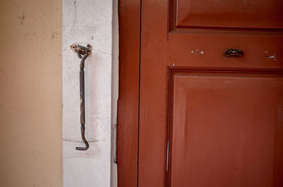 Close-up of closed door