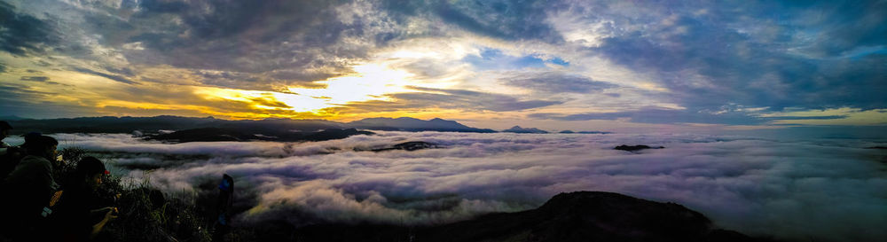 Scenic view of clouds in sky during sunset