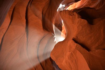 Low angle view of rock formations