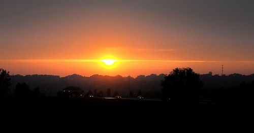 Scenic view of sunset over landscape