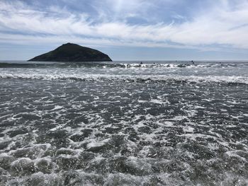 Scenic view of sea against sky