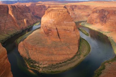 High angle view of river