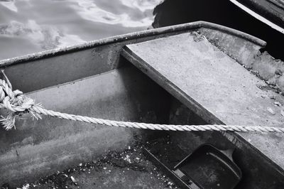 Close-up high angle view of boat