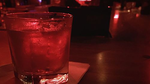 Close-up of drink on table