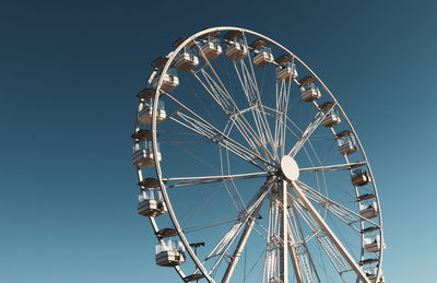 Low angle view of ferris wheel against clear sky