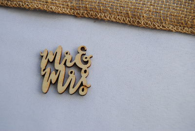 High angle view of text on paper