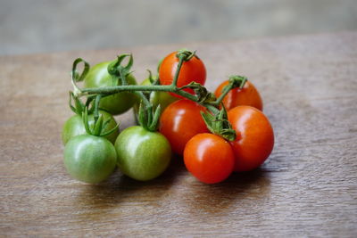 Close-up of tomatoes on table