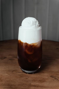 Close-up of coffee on table