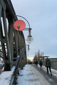 Street light against sky