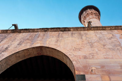 Low angle view of historical building against sky