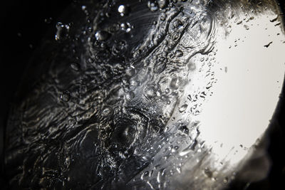 Close-up of wet glass