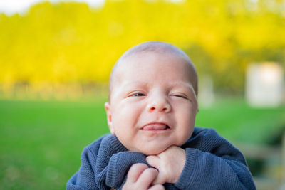 Portrait of cute baby boy