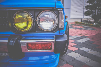 View of train on road