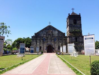 View of built structure against clear sky