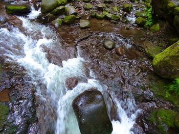 River flowing through rocks