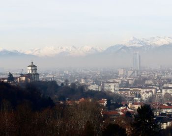 View over turin from fiat factory rooftop