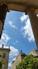 Low angle view of old building against sky