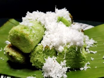 Close-up of ice cream in plate