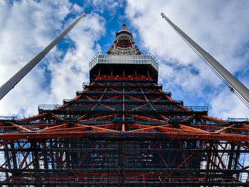 Low angle view of tokyo tower