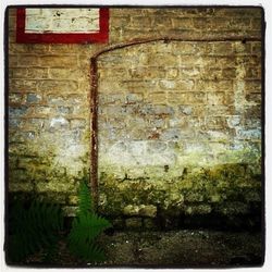 Brick wall against brick wall